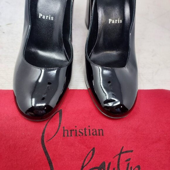 Christian Louboutin So Sab Patent Black Pump - Picture 8 of 10